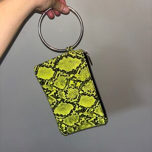 Neon Yellow & Black Wristlet Keyring Y2K wristlet